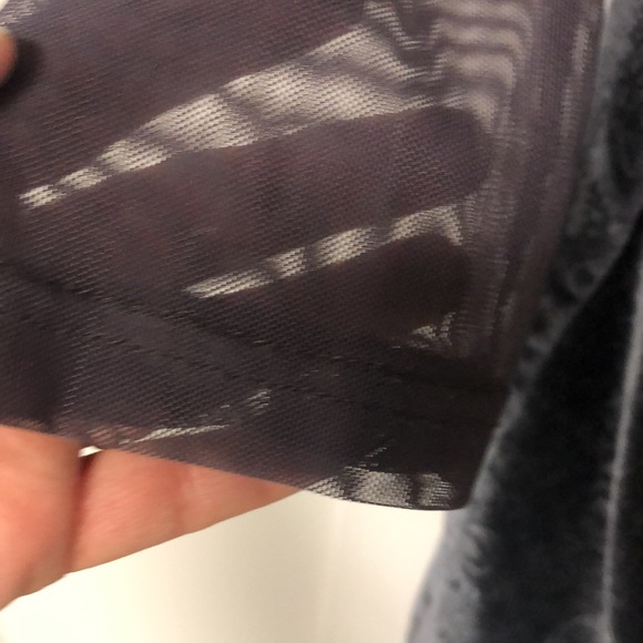 Velvet patterned 👗 dress with mesh - great party 🎉 dress - Picture 3 of 6